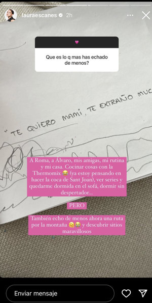 Storie publicado por Laura Escanes en Instagram