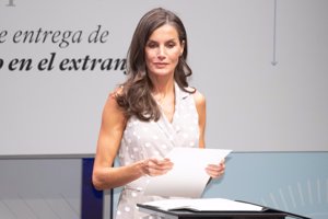 Doña Letizia, durante el acto