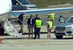 El Rey Juan Carlos I aterriza en Vigo