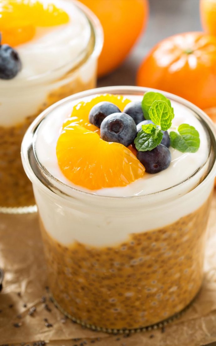 Pudin de naranja y chía