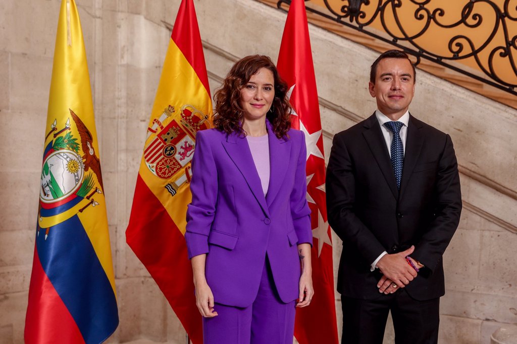 Ayuso concede a Daniel Noboa la Medalla Internacional de la Comunidad ...