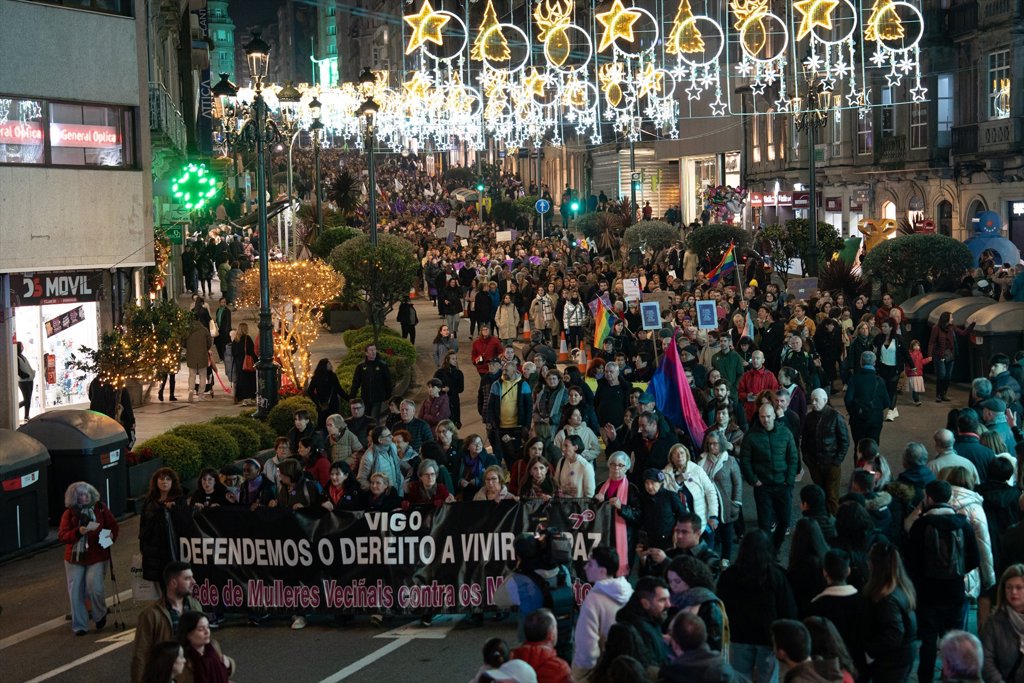 Miles de mujeres claman en España contra la violencia machista por el ...