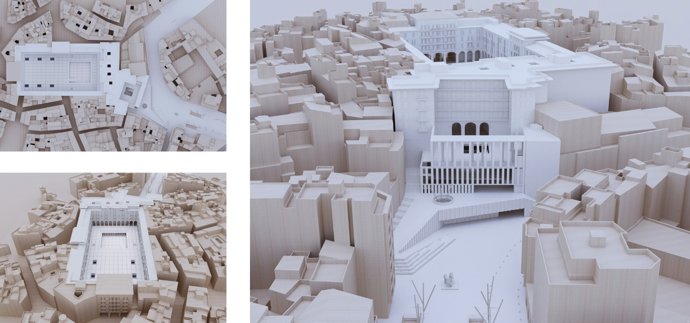 Previsualización de la plaza Mayor y su entorno.