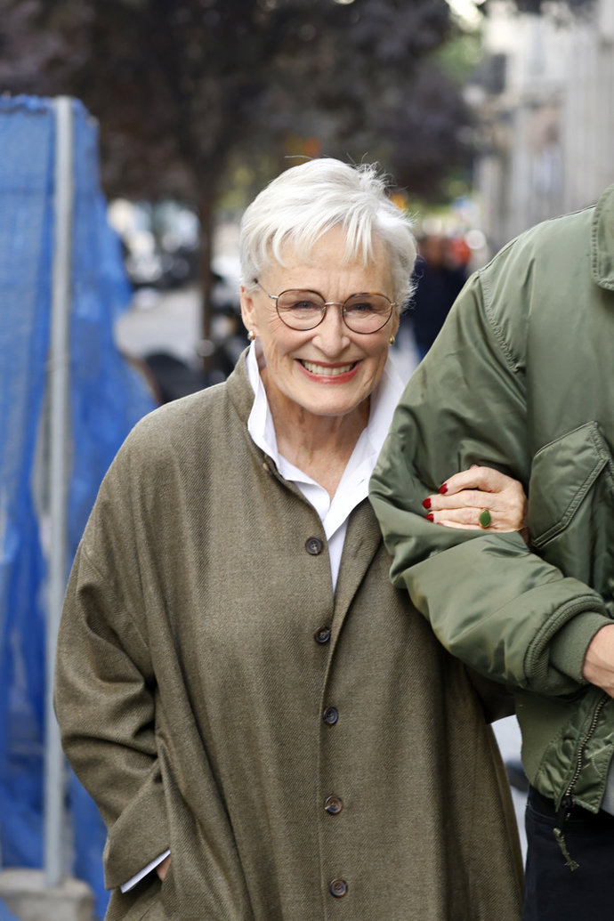 Glenn Close en el set de rodaje