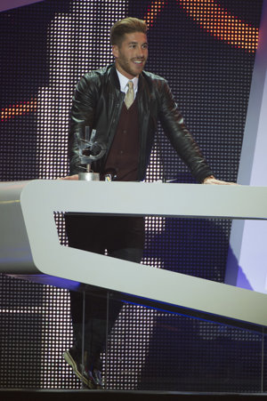 Sergio Ramos en la gala de los Premios 40 Principales