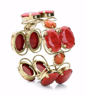 Brazalete rojo y dorado MANGO c.p.v