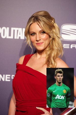 La cantante Edurne y David De Gea