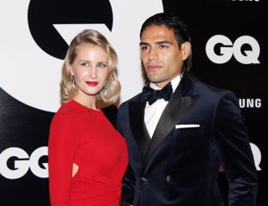 Lorelei Tarón y Radamel Falcao