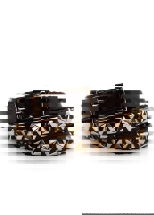 Pulsera negra con tachuelas MANGO 19,99€