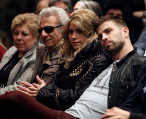 Nidia Ripoll, William Mebarak, Shakira y Gerard Piqué