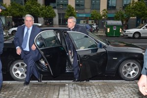 Ortega Cano llegando al juzgado