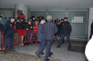 Ortega Cano llegando al juzgado