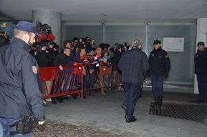 Ortega Cano llegando al juzgado