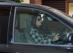 Ana María Añdón en su coche