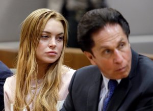 GETTY IMAGES: Lindsay Lohan y su abogado en el juicio