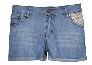 Shorts vaqueros con detalle de leopardo ADA GATTI 20,90€