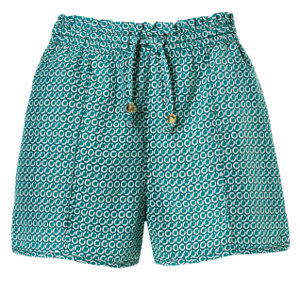 Shorts de seda estampados en aguamarina HM 14,95€