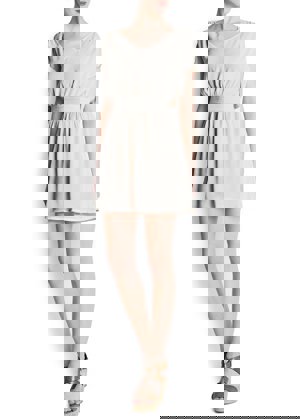 Vestido gasa paneles pespunteados 29,99