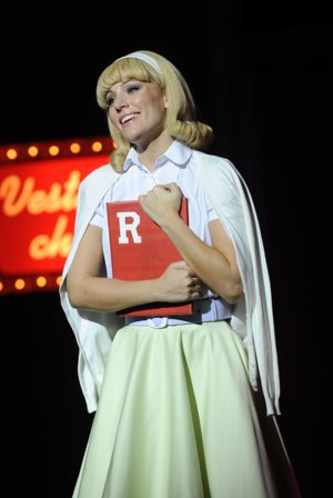 Edurne durante el musical Grease