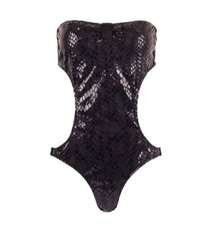 Bañador negro con lentejuelas BERSHKA c.p.v