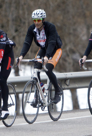 Jorge Fernández en bicicleta
