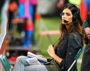 GETTY IMAGES La periodista durante el Mundial de fútbol