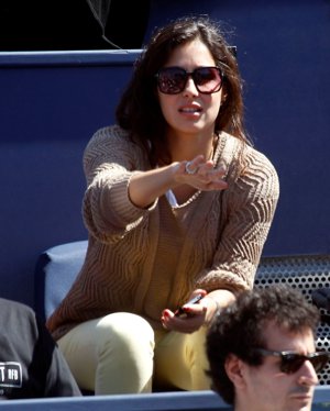 Xisca muy emocionada por el partido de Rafa