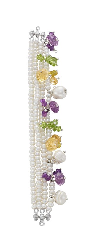 Yanes Young: Pulsera de perlas y piedras