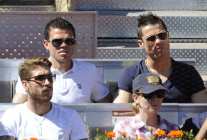 Pepe, Cristiano Ronaldo y Sergio Ramos
