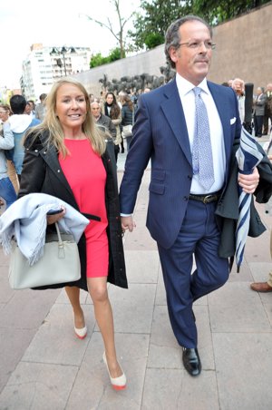 Marina Castaño con su futuro marido, Enrique Puras