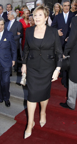 Foto Europa press: Celia Villalobos fue otra de las invitadas al enlace de la hija de Blesa