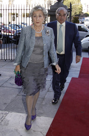 Foto Europa press: Rodolfo Martín Villa llega al enlace de la hija de Blesa