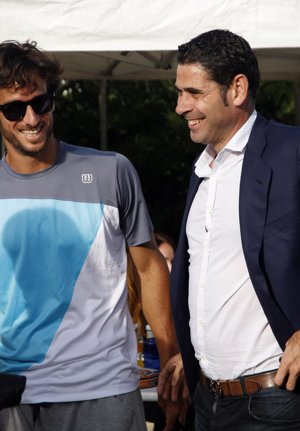 Feliciano López con Fernando Hierro