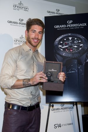 GIRARD-PERREGAUX: Sergio Ramos durante la presentación en Madrid de la colección Hawk de Girard-Perregaux