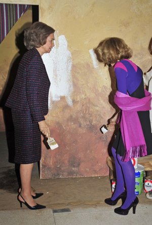 La Reina Doña Sofía y Maria Teresa Fernández de la Vega