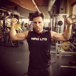 David Bustamante en el gimnasio