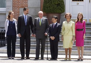 EP ANTONIO GUTIERREZ: La Familia Real da un almuerzo de honor en el Palacio de la Zarzuela a Naruhito