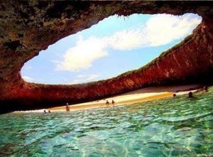 La playa Escondida o playa del Amor FOTOS: TWITTER