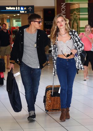 GETTY IMAGES: La modelo junto a su novio Josh McLellan