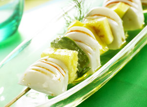 Colas de océano con frutas