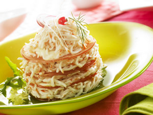 Milhojas de rallado de Krissia y mozarella