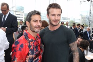 El diseñador Marc Jacobs y David Beckham