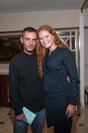 David Delfín y Corinna Graf, consejera delegada de Puerto Portals