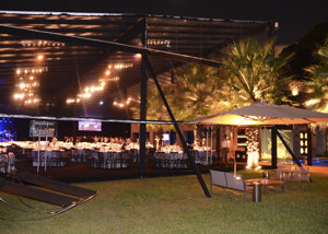 El lugar donde se celebró la gala fue la casa del empresario Dinho Diniz.