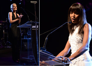 Sharon Stone y Naomi Campbell condujeron la gala.