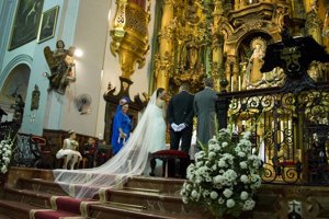 Patricia Pardo, a pocos minutos de dar el sí quiero