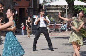 David se mostró feliz y simpático durante su estancia en el lugar