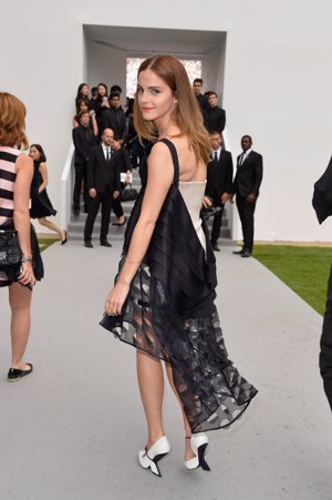 Emma Watson no faltó al desfile de Dior