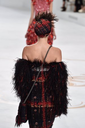 Gorra de Chanel en tejido tweed