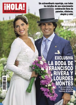 Boda civil de Francisco Rivera y Lourdes Montes